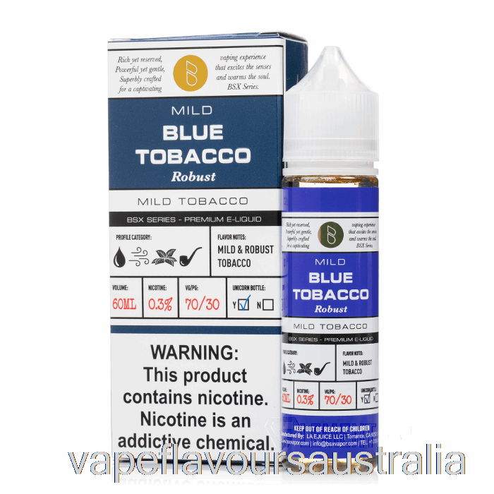 Vape Australia Blue Tobacco - BSX Series - 60mL 0mg
